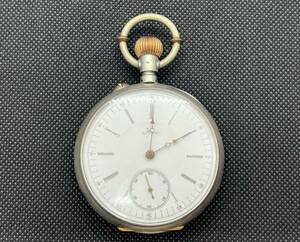 商館時計 鳳凰刻印 銀ケース 懐中時計 動作品アンティーク(Antique pocket watch）★同梱可　No.1158