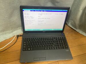 24-0117I ジャンク Acer TravelMate 5740 (NEW50) CPU Intel Core i3 M350 2.27GHz メモリ4GB HDDなし 