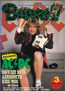 ☆即決 BURRN 1988年3月 AC/DC AEROSMITH KISS MSG DAVID LEE ROTH BILLY SHEEHAN ポスター:DEF LEPPARD