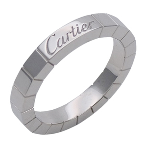 カルティエ Cartier リング レディース ブランド 指輪 750WG ラニエール ホワイトゴールド #49 約9号 シンプル ジュエリー 磨き済み