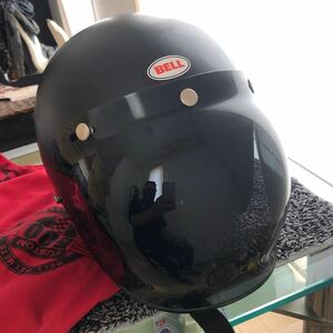 BELLジェットヘルメット CUSTOM500☆バブルシールド付Lサイズ黒ブラック☆BELLカバー付