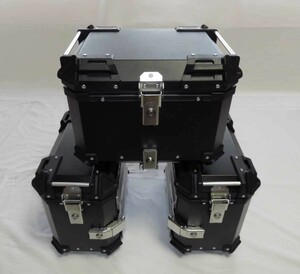 アルミケース リアボックス45L＋サイドボックス38LX2　汎用可　ツーリングボックス 3点セット【bx-aru-3s】