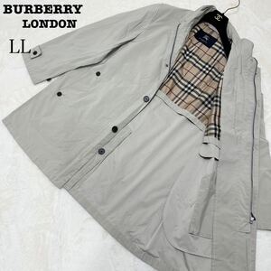 BURBERRY 薄手ステンカラーコート LL アイボリー　ノバチェック　 バーバリーロンドン BURBERRY LONDON ブルゾン ジャケット