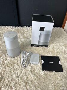 【1円スタート！動作確認済み！】BOSE ボーズ SOUNDLINK REVOLVE ll サウンドリンク スピーカー シルバー/TH24063010-宅60