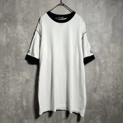 【良品】Kappa｜カッパ，リンガーTシャツ，刺繍，半袖