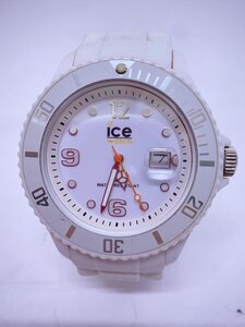 ice watch◆クォーツ腕時計/アナログ/ラバー/WHT/WHT/000144