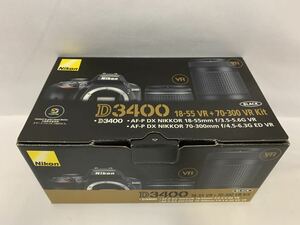 Nikon ニコン D3400 デジタル一眼レフカメラ 18-55VR＋70-300VR Kit ダブルレンズキット [6-23] 102/831F