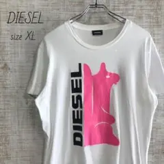 ディーゼル☆プリントロゴ　半袖シャツ　Tシャツ XL 古着　DIESEL