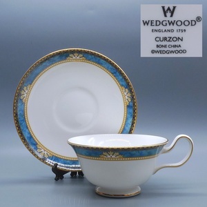 希少 廃盤品 1992年 ウェッジウッド WEDGWOOD カーゾン ティーカップ&ソーサー コーヒーカップ CURZON