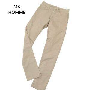 MK HOMME ミッシェルクラン オム 通年 ヘリンボーン★ ストレッチ ワーク パンツ Sz.44　メンズ　C4B02536_6#R