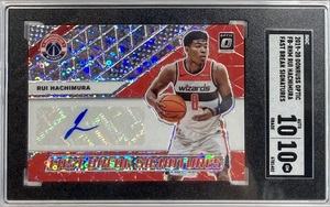 【状態完璧!SGC10Auto10】八村塁直筆ルーキーサイン 2019-20 Donruss Optic Fast Break Signatures Prizm Ref RC Auto