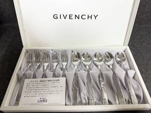 ◎ １円スタート　未使用品　GIVENCHY　ジバンシー　カトラリーセット　スプーン　フォーク　5客セット　箱付き