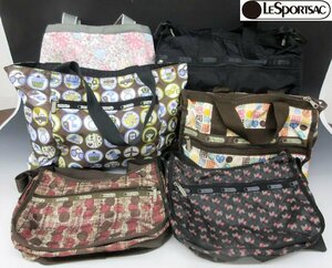 [ZEROnet]▼レスポートサック LESPORTSAC バッグ ショルダー ハンド トート 花柄 犬柄 ピンク まとめ 6点セット▼P66-28