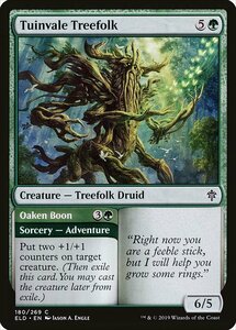 MTG ■緑/英語版■ 《チューインベイルのツリーフォーク/Tuinvale Treefolk》エルドレインの王権 ELD 　