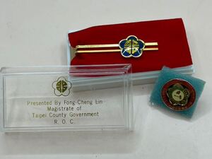 台北　Taipei記念章 ROC記章　タイピン ネクタイピン 記念品 ピンバッチ アクセサリー