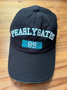 PEARLY GATES ゴルフ キャップ パーリーゲイツ 黒 ブラック89 GOLF ゴルフウェア 帽子CAP 