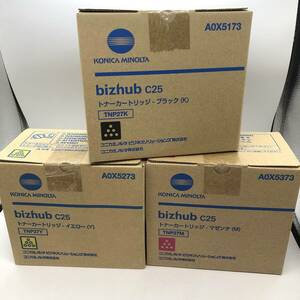 【未使用品】 Konica Minolta コニカミノルタ TNP27 トナーカートリッジ マゼンダ (M)イエロー(Y) ブラック(K) ３色セット