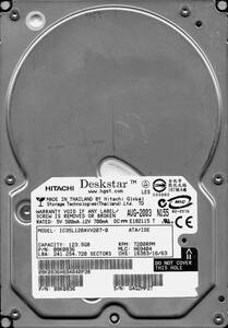 HITACHI Deskstar IC35L120AVV207-0 123.5GB ATA/IDE 7200rpm 