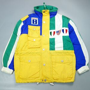 90s 美品 F1 ベネトン フォーミュラ Benetton Formula レーシング 中綿ブルゾン ジャケット 44 メンズ