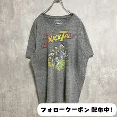 古着 used　Disney　ディズニー　半袖プリントTシャツ　グレー　DUCKTALES　クルーネック　オーバーサイズ