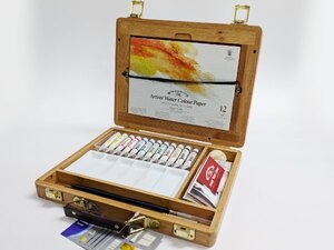 【展示処分品・新品・未使用品】　ウィンザー＆ニュートン　アーチストウォーターカラー　プレミアムバンブーボックス　5mlチューブ　12色