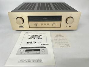 Accuphase アキュフェーズ INTEGRATED STEREO AMPLIFIER E-210 インテグレーテッド・ステレオアンプ オーディオ機器 リモコンあり 箱付き