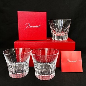 【Baccarat】バカラ ロックグラス イニシャル入り 1客 / ペアグラス 2客セット ウィスキー 人気ブランド 洋食器 化粧箱 現状品 J1269