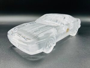 【送料無料!!美品】TOYOTA/トヨタ SUPRA スープラ A70型 スポーツカー SASAKI CRYSTAL ササキクリスタル ガラス 置物 記念品 非売品 レア