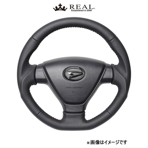 レアル ステアリング オリジナルシリーズ(オールレザー)プレオプラス LA350F/LA360F DIA-LPB-RD REAL