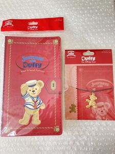 新品 未使用 未開封 ディズニー TDS ダッフィー 誕生 10周年 Journeys with Duffy ポケット付 リングノート & ブックバンド ブックチャーム