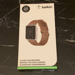新品未開封・送料無料■Belkin・ベルキン■Classic Leather Band for Apple Watch 38mm F8W731BTC01 ブラウン タン クラシックレザーバンド