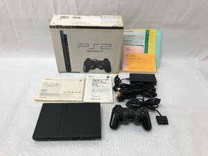 k079*80 【現状品】 動作確認済 SONY ソニー PlayStation2 PS2 プレステ2 スリム SCPH-70000 本体セット チャコールブラック