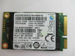 ★☆1円 ～スタート☆SAMSUNG PM851 MSATA SSD MZ-MTE2560 256GB 使用時間:4569H☆★