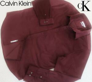 新品★カルバンクライン★大きいサイズ★バーガンディー コーデュロイシャツ★エンジ 長袖シャツ XXL★CK CALVIN KLEIN★703