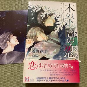 木の下闇の恋　遠野春日　小椋ムク　初回特典ペーパーつき