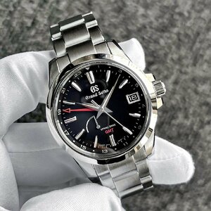 【生産終了モデル / 国内正規】GRAND SEIKO グランドセイコー ヘリテージコレクション スプリングドライブ GMT SBGE213 9R66-0AE0 黒文字盤