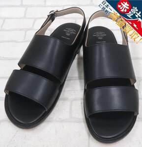 3S0152/未使用品 foot the coacher BACK BELT SANDALS LEATHER SOLE フットザコーチャー バックベルトサンダル レザーソール