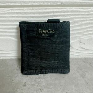 No.547 PORTER ポーター 吉田カバン 小銭入れ 財布 ウォレット コインケース 　マジックテープ ブラック ナイロン素材 黒