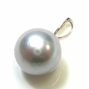 J◇K18 パール ペンダントトップ 真珠 10.7mm シルバー色 18金 ゴールド Pearl pendent charm【ネコポスOK】