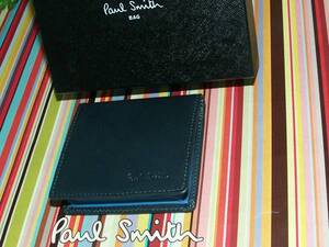 040N　新品本物即決　ポールスミス　Paul Smith　牛革/羊革　イタリアンカーフ　コインケース　箱付き　大きく開く小銭入れ