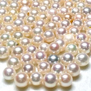 1円〜!!≪アコヤ本真珠おまとめ504.5ct≫j 約100.9g 約7.0-8.0mm 裸石 宝石 jewelry pearl パール 真珠 あこや 片穴 両穴 w4マ93