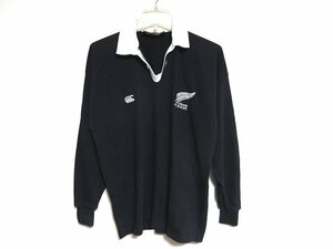 N8059:CANTERBURY(カンタベリー)ラグビーニュージーランド代表 ALLBLACKS オールブラックス ラグビージャージ ラガーシャツ/黒/S:5 