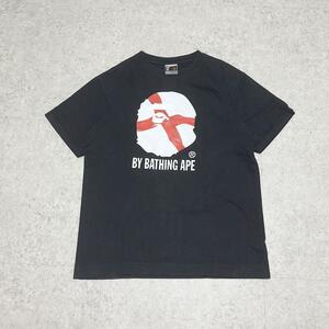 BAPE England プリント Tシャツ L ブラック