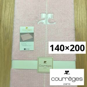 未使用◇courreges◇クレージュ◇アクリル毛布◇ベビーピンク◇