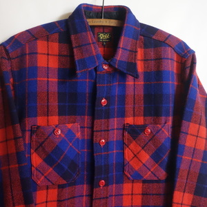 【GOLD ゴールド CHECK WOOL WORK SHIRT L】GL25920 ウール ワークシャツ 日本製 東洋エンタープライズ