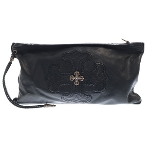 CHROME HEARTS クロムハーツ FLAT BAG W/SILVER FILIGREE フィリグリー フラット セカンドバッグ クラッチバッグ ブラック