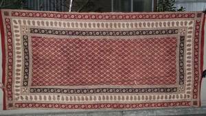 インド 木綿に更紗 カシミア地方 花とペイズリー模様 19世紀中頃