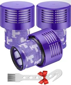 Dyson V10シリーズ用フィルターセット 3個入り + シリコンバンド