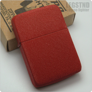 WWII Red Crackle 1941 Real Replica Zippo (1941RRRC) 1941リアルレプリカ 全面レッドクラックル 船底ボトム＋ルーズトップ＋成型インナー