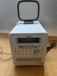 IY1510 Victor CA-UXQ1-W システムコンポ ミニコンポ/CD-MDコンポ/ビクター CD カセット再生 ラジオ受信確認OK 現状品 JUNK 